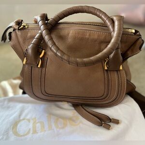 Chloe Medium Brown Leather Satchel